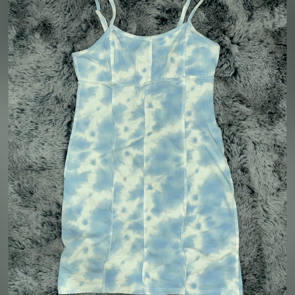 Blue body con dress